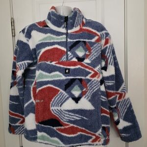 Reima Kids Fleece Pullover with Geometric Pattern
